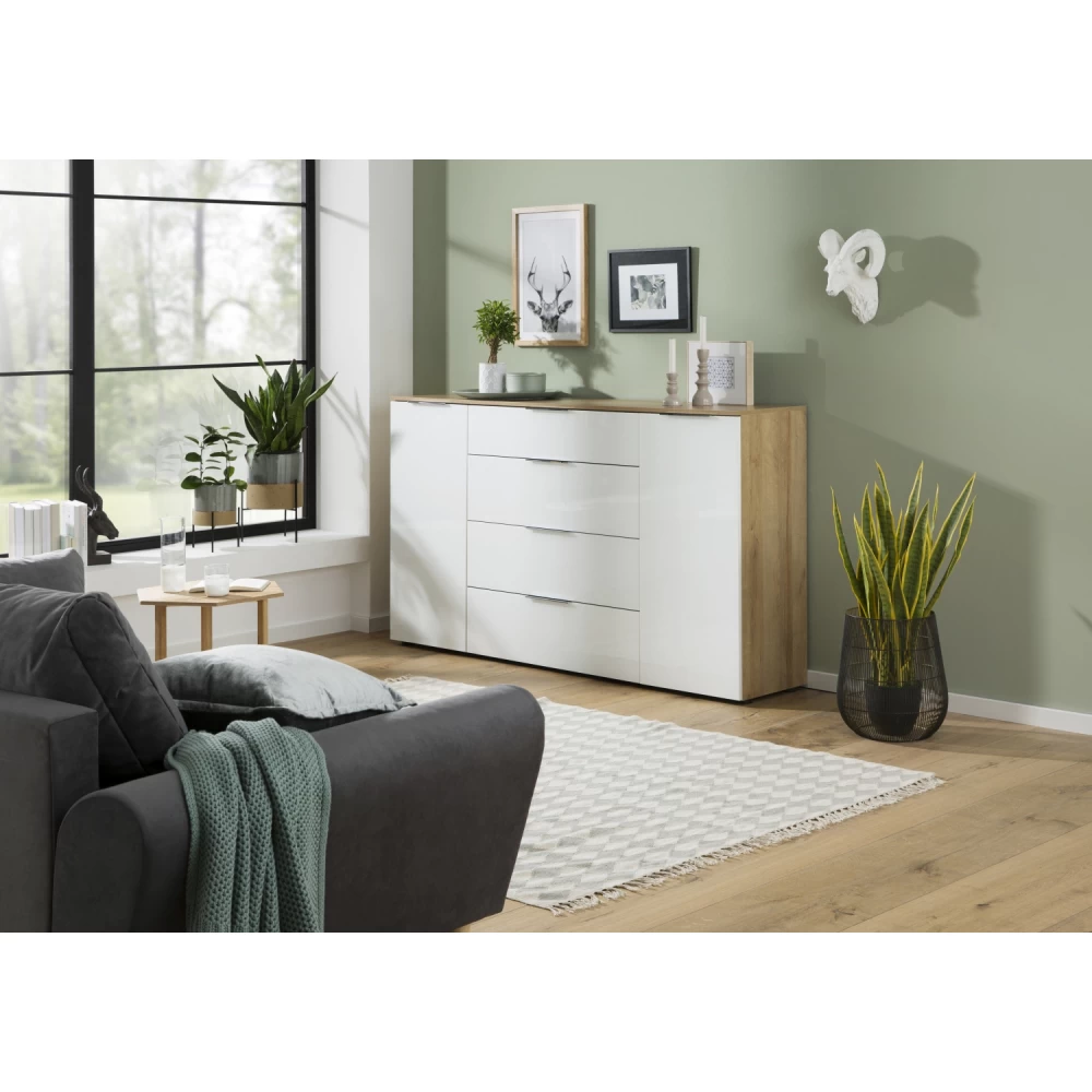 MAJA Möbel Kommode Mit Holztop "Trend" 4 MAJA Möbel Kommode Mit Holztop "Trend" – Bild 2