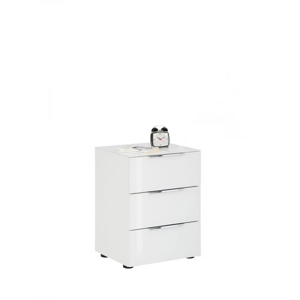 MAJA Möbel Nachtkommode Mit Glastop 5 MAJA Möbel Nachtkommode Mit Glastop – Bild 3