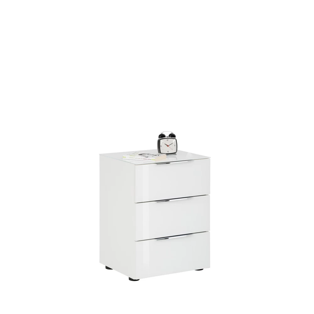 MAJA Möbel Nachtkommode Mit Glastop 4 MAJA Möbel Nachtkommode Mit Glastop – Bild 2