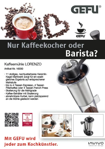 GEFU Kaffeemühle "Lorenzo" 4 GEFU Kaffeemühle "Lorenzo" – Bild 2