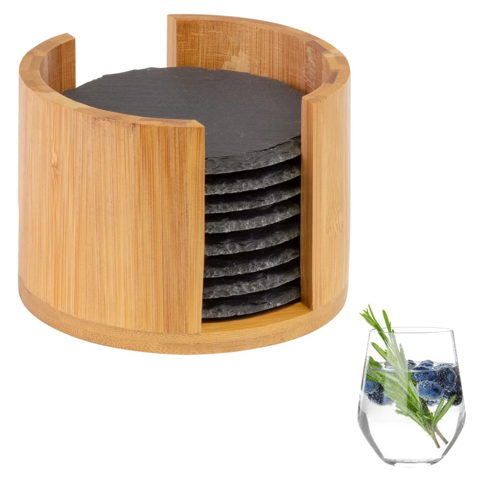 Westmark Schieferuntersetzer-Set 4 Westmark Schieferuntersetzer-Set – Bild 2