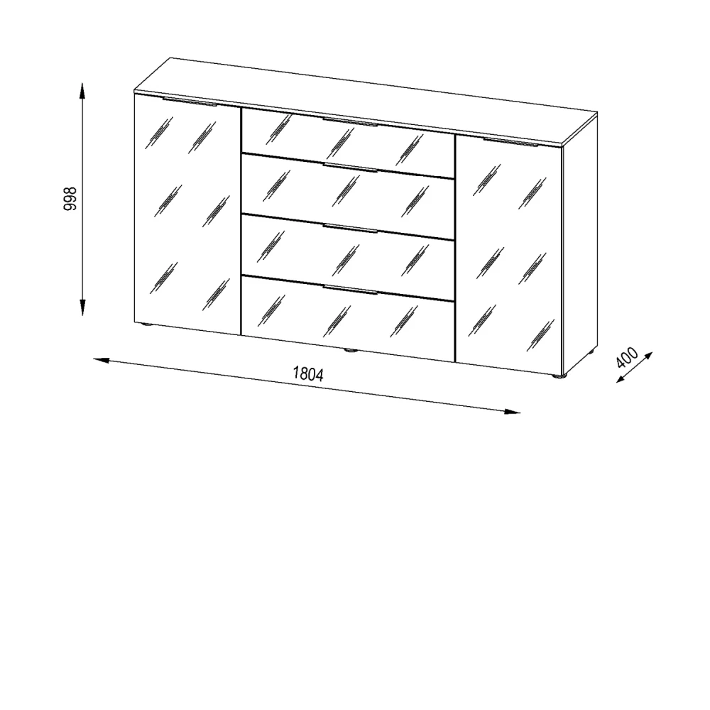 MAJA Möbel Kommode Mit Holztop "Trend" 7 MAJA Möbel Kommode Mit Holztop "Trend" – Bild 5