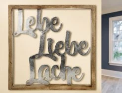 Gilde Holzrahmen "Lebe,Liebe,Lache"